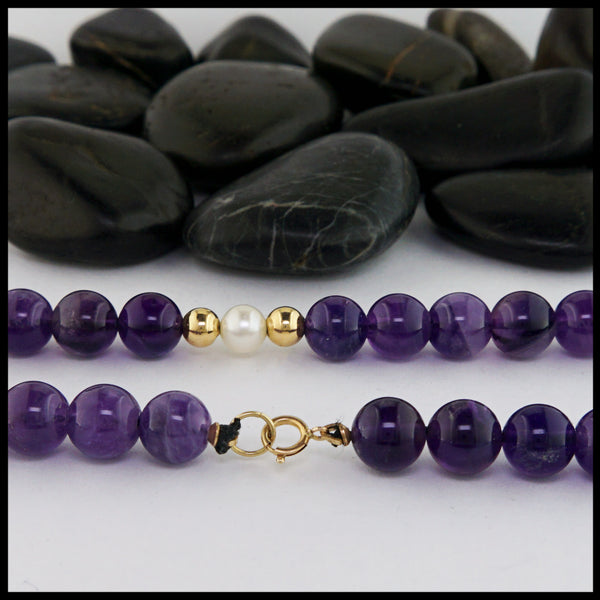 amethyst beaded necklace