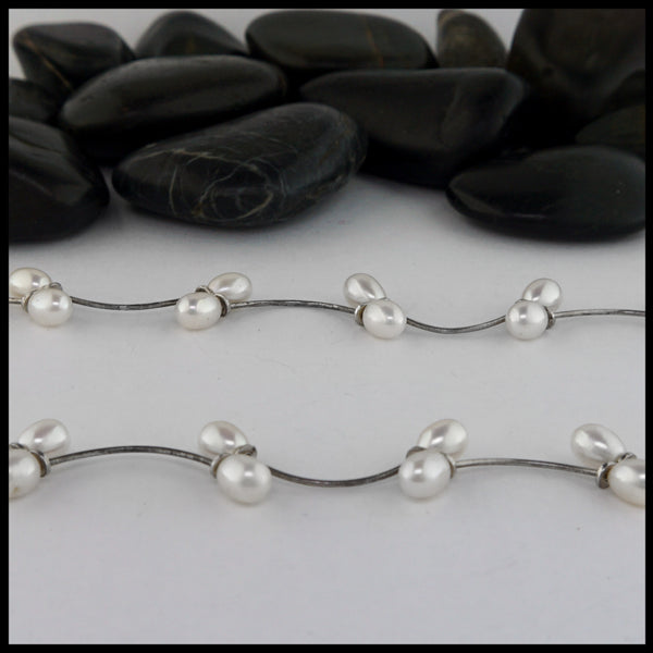 silver pearl necklace 