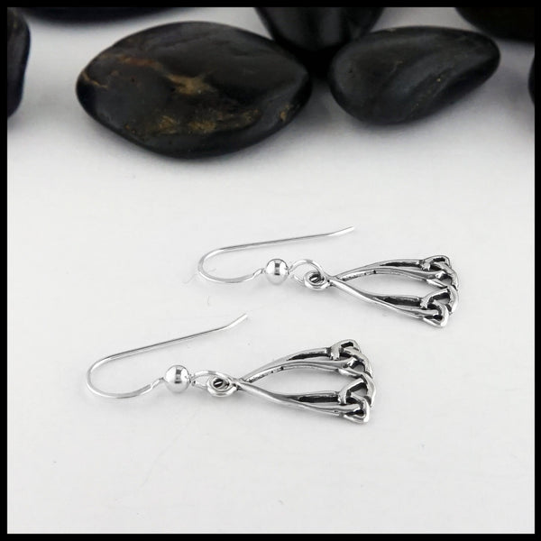 trinity knot drop earrings 