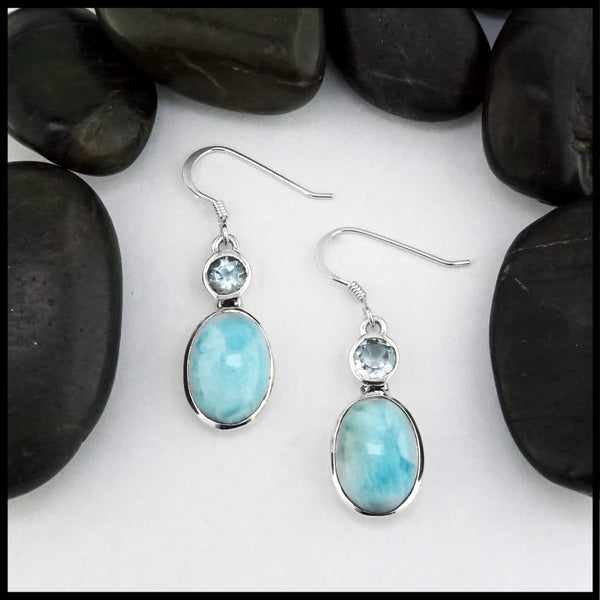 larimar drop earrings