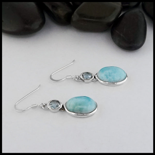 larimar drop earrings