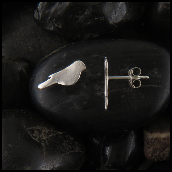 Sterling Silver Bird Post Earrings