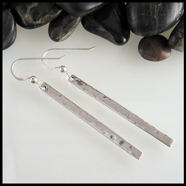 Simple Silver Bar earrings