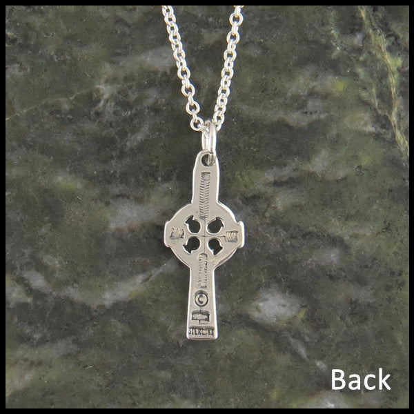 Dainty Celtic Cross in Sterling Silver with Gemstones