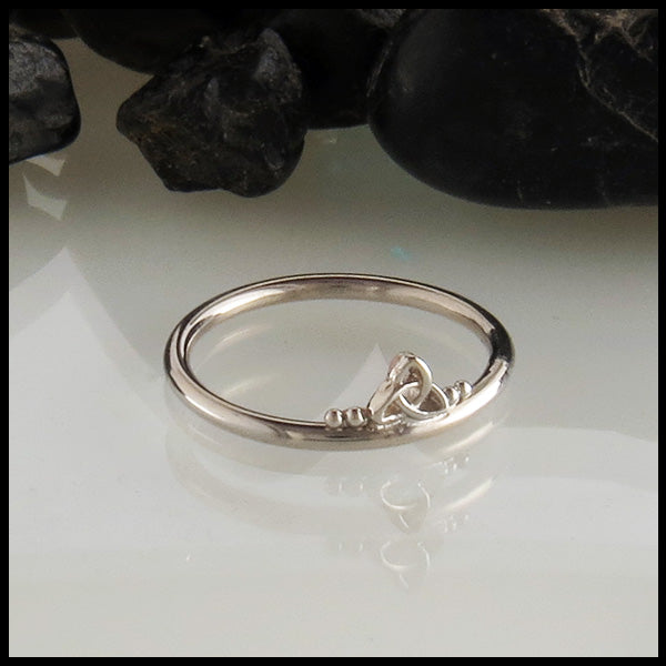 White Gold Celtic Stacking Rings