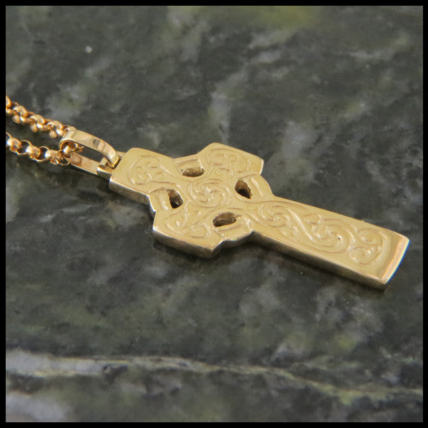 Double Sided Celtic Cross in 14K Gold