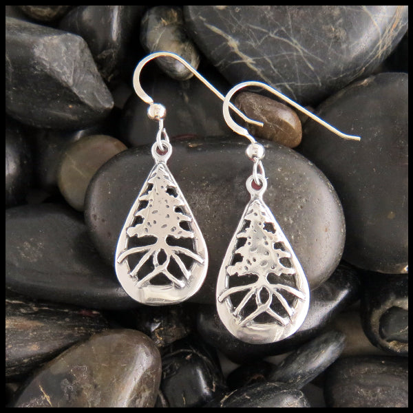 Rustic Pine Tree Earrings