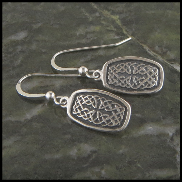 Celtic Knot drop earrings in Sterling Silver