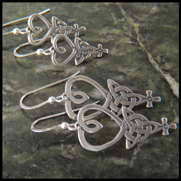 An Teor, The Three, Celtic Pendant and earring set in Sterling Silver