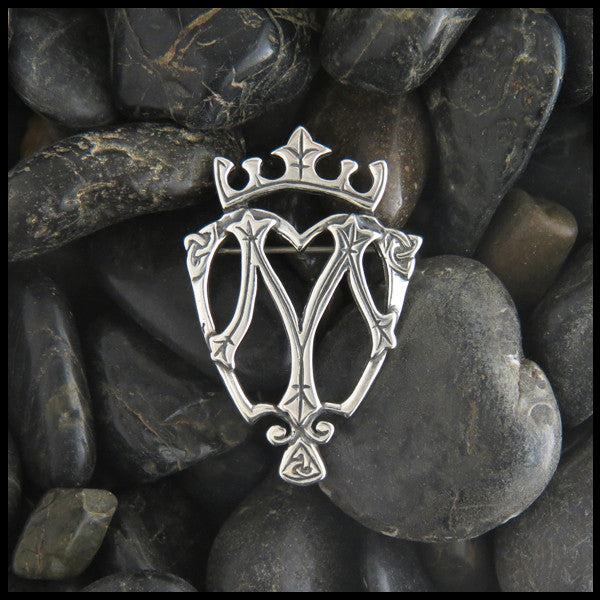 Scottish Luckenbooth brooch in Sterling Silver