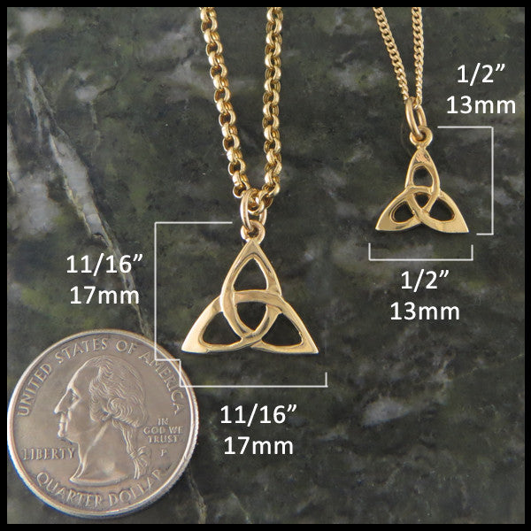 Triquetra pendant in 14K Gold