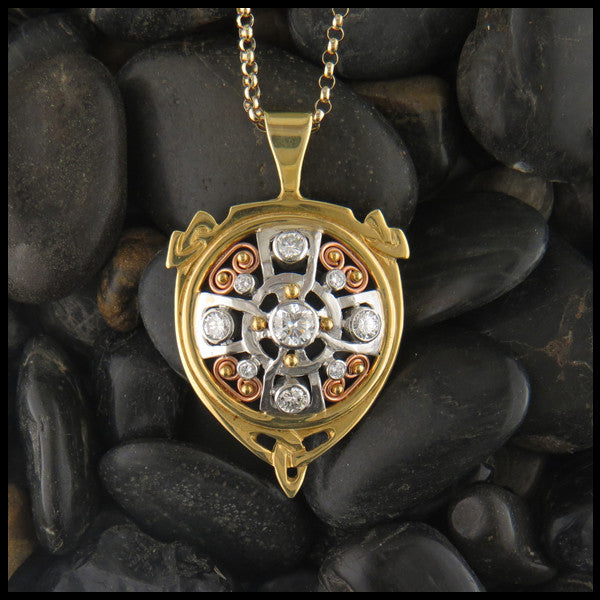 Gold and Diamond Celtic Pendant