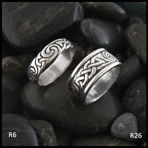 Spiral Knot Celtic Ring Band in Sterling Silver