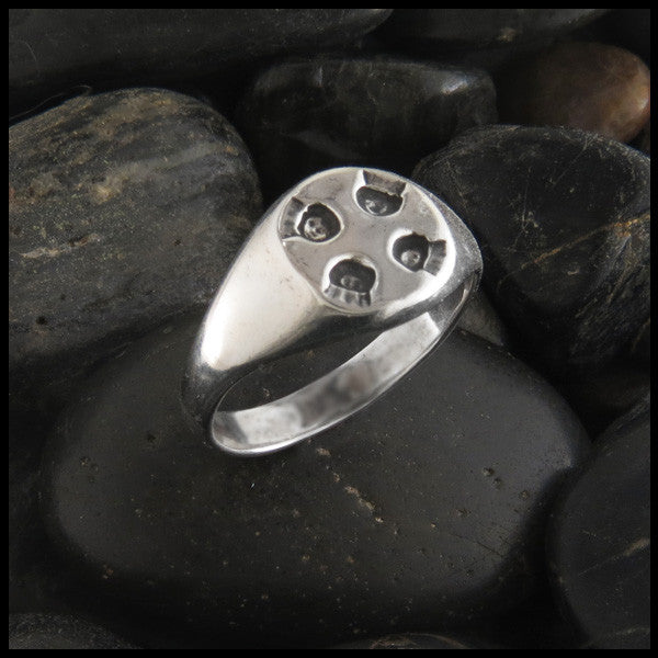 Plain Celtic Cross Ring in Sterling Silver