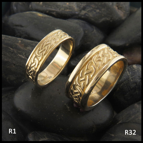 Gold Celtic Wedding Band