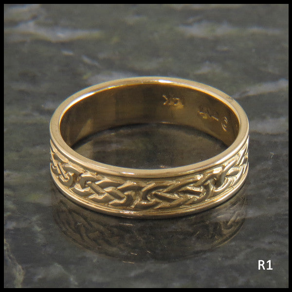 Josephine's Knot Celtic Band Ring in 14K Gold