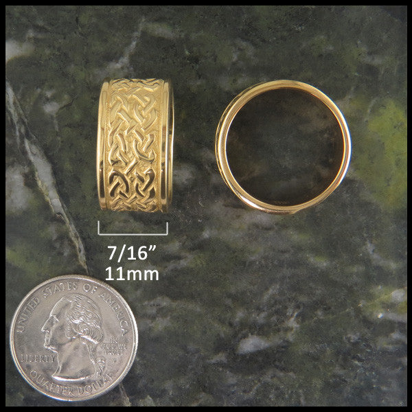 Wide St. Andrew's Knot Band Ring in 14K Gold