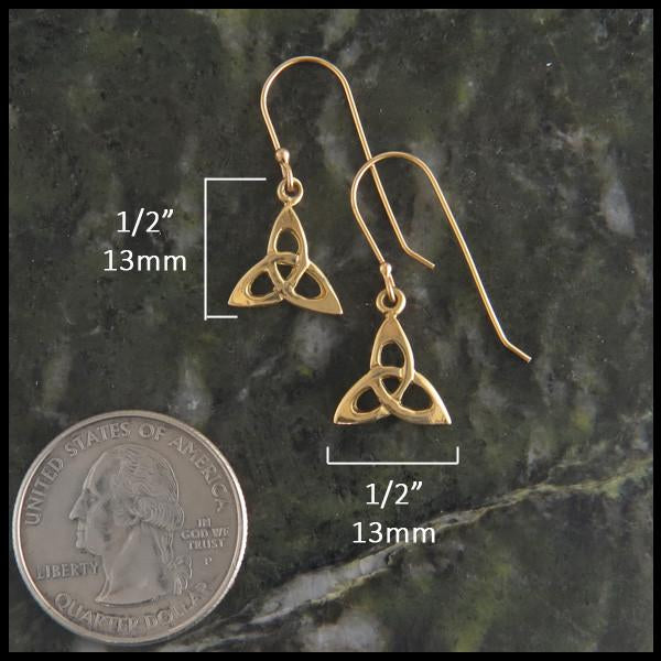 Trinity earrings measure 1/2" by 1/2"