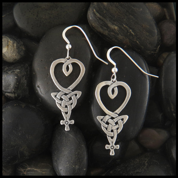 Celtic Drop An Teor earrings in Sterling Silver