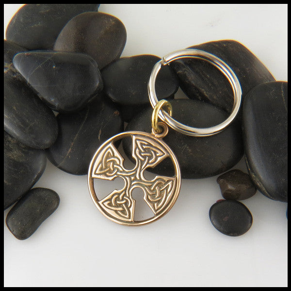 Medallion Cross Key Chain