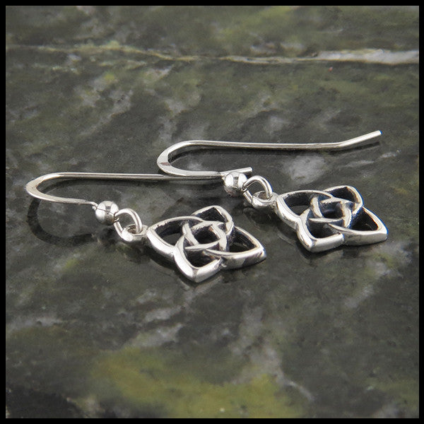 Celtic knot pendant and earring set in 14K Yellow, Rose, or White Gold