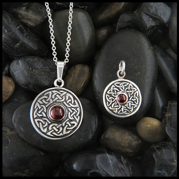 Celtic Wheel of life pendants in Sterling Silver with Gemstones