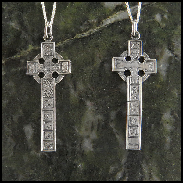 Double sided Celtic Cross in Silver