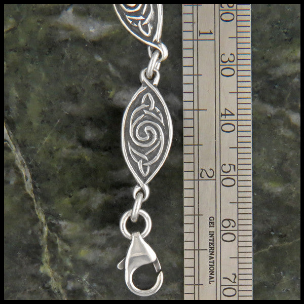 Triquetra Spiral Celtic link bracelet