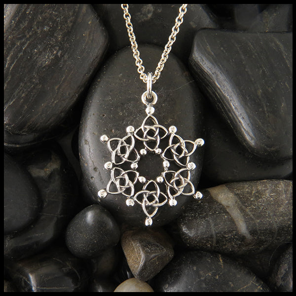 Celtic Snowflake Pendant in Sterling Silver