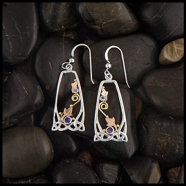 Custom Ivy Silver Frame Earrings