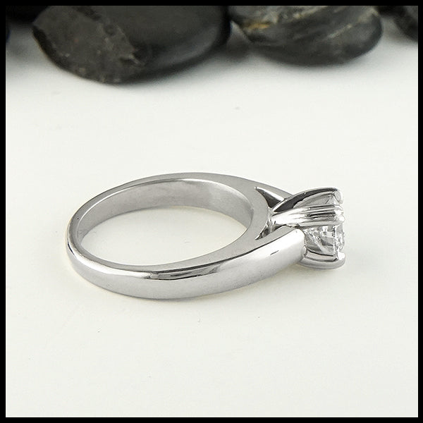 Split shank diamond engagement ring