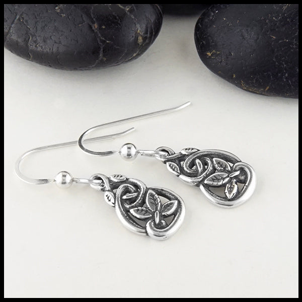 Nouveau Fleur Earrings in silver