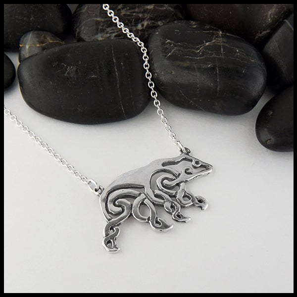 Personalized Celtic Bear Pendant