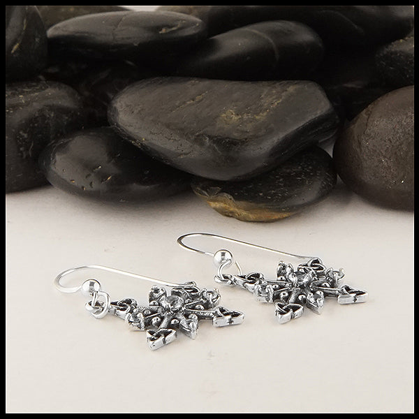 Trinity Knot Snowflake Earrings