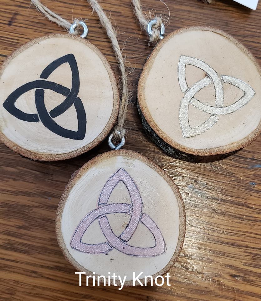 Handmade Trinity Knot Wooden Christmas Ornaments