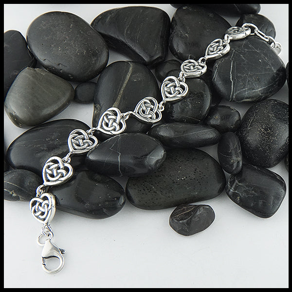 Robins heart sterling silver bracelet