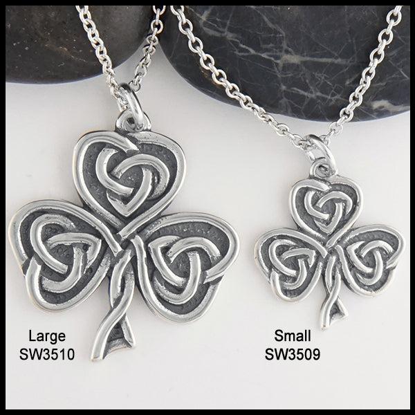 Celtic Shamrock Heart Pendant 