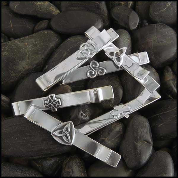 Sterling Silver Celtic Mens Tie Bars