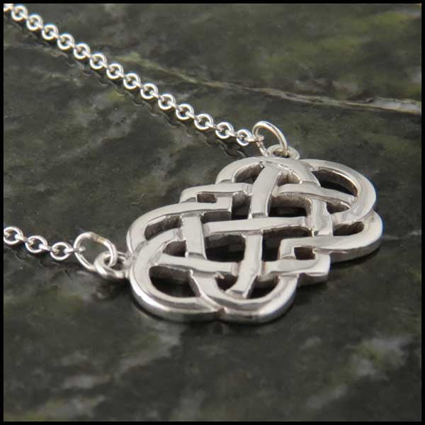 Infinite Love Celtic bar pendant in Sterling Silver