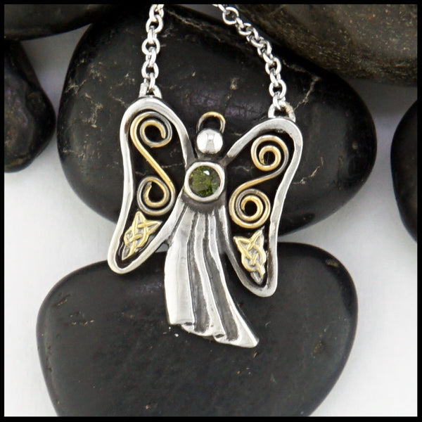 April Birthstone Angel pendant