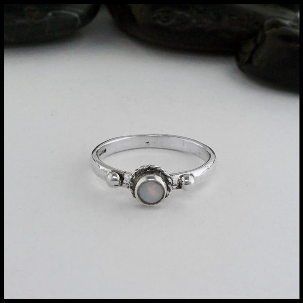 stacking ring with amethyst and opal