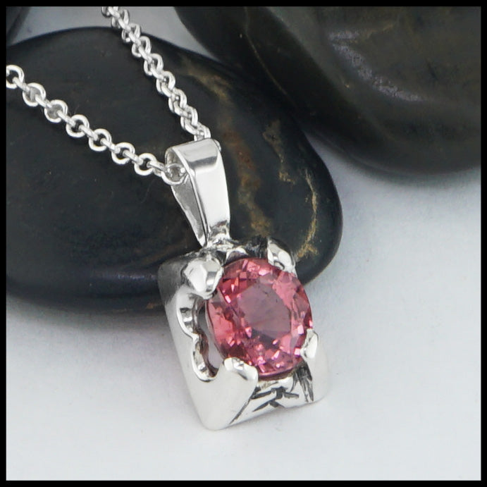 pink tourmaline pendant