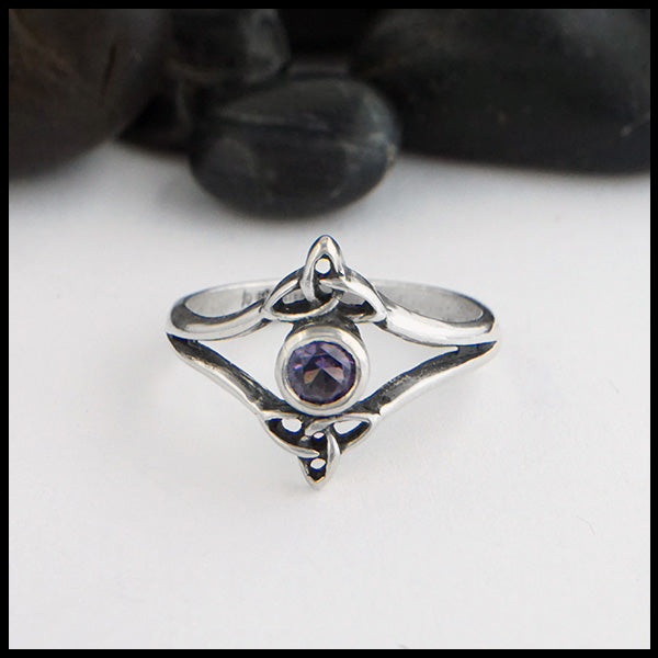 Trinity Ring with Birthstone