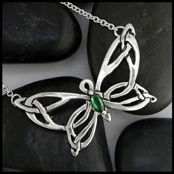 tsavorite butterfly pendant