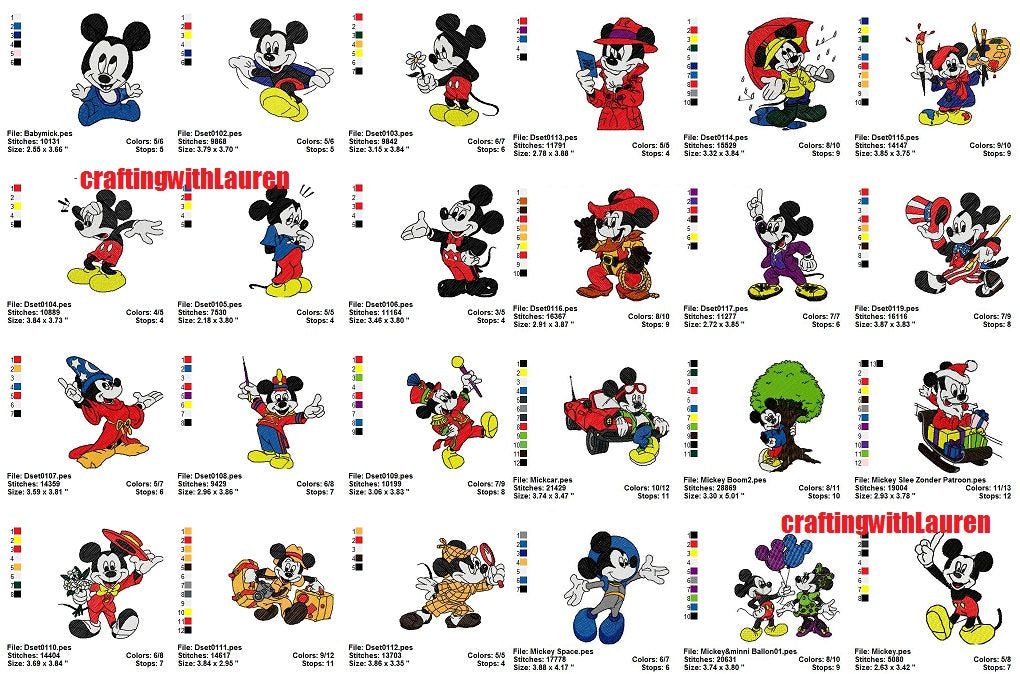 Where can you find Disney embroidery designs?