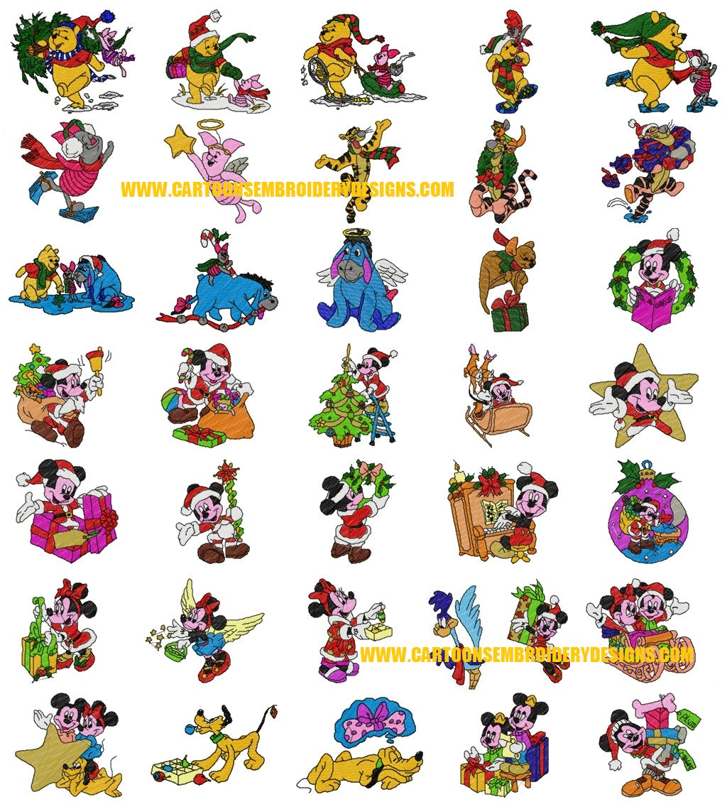 All Disney Cartoon Characters disney christmas mickey minnie donald 