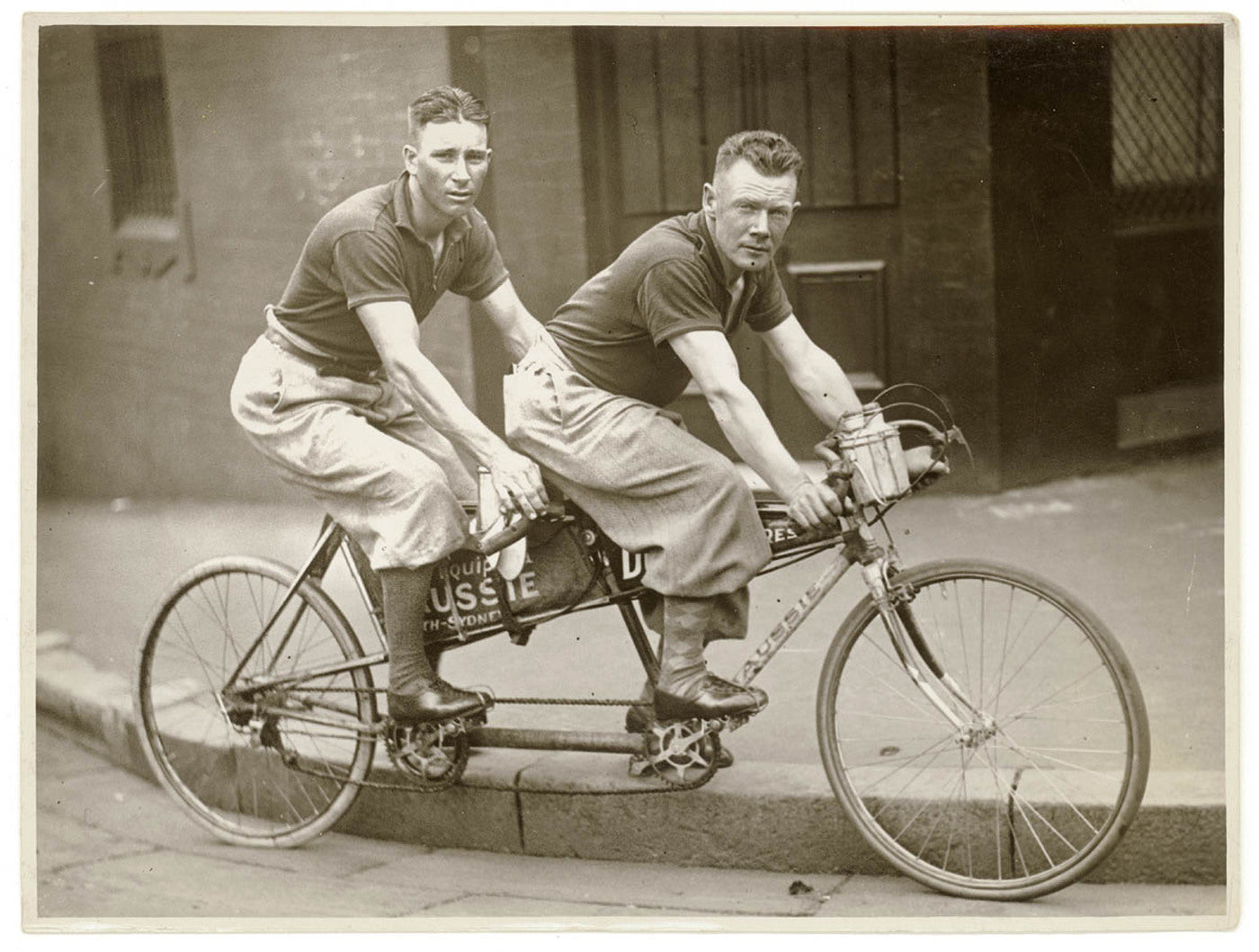 Men on Tandem Bicycle