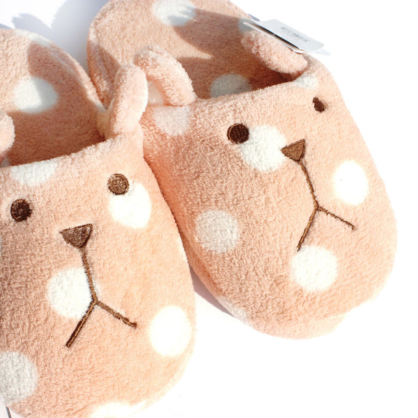 slippers Rabbit On for Slippers for >  women Women Slip Shaped bunny Animal Bunny Polka Dotted