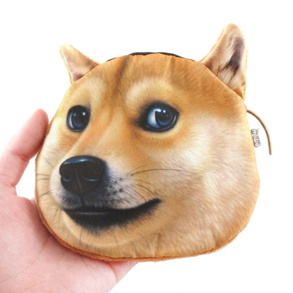 Shiba Inu Doge Dog Animal Meme Coin Purse Make Up Bag