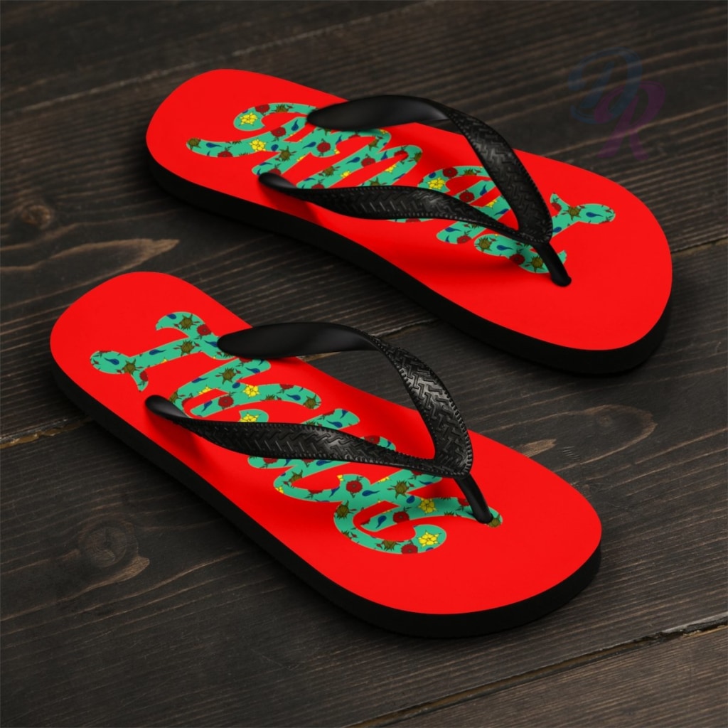 flip flops with large flower